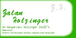 zalan holzinger business card